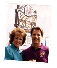 Libby Dole ate at Bessingers BBQ